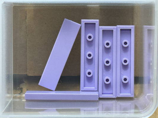 LEGO Parts - Lavender Tile 1 x 4 - No 2431 - QTY 5