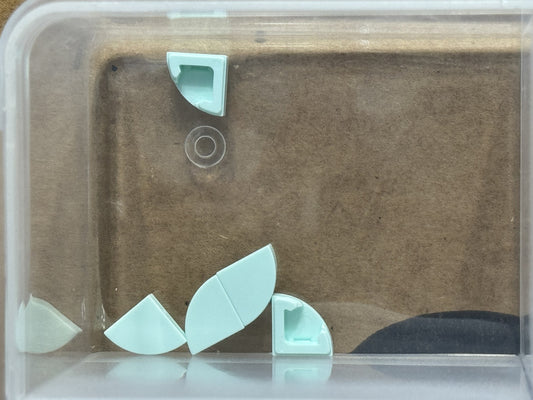 LEGO Parts - Light Aqua Tile, Round 1 x 1 Quarter - No 25269 - QTY 5
