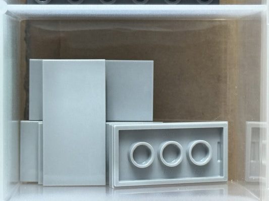 LEGO Parts - Light Bluish Gray Tile 2 x 4 - No 87079 - QTY 5