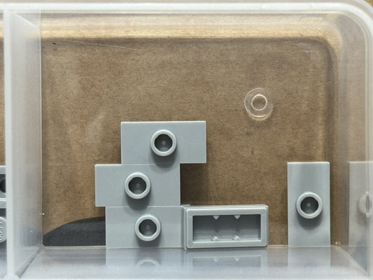 LEGO Parts - Light Bluish Gray Plate 1 x 2 1 Stud (Jumper) - No 15573 - QTY 5
