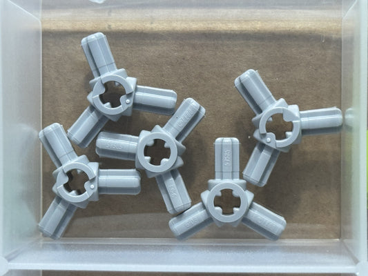 LEGO Parts - Light Bluish Gray Technic, Axle Hub 3 Axles - No 57585 - QTY 5