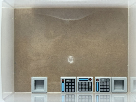 LEGO Parts - Light Bluish Gray Tile 1 x 1 Keypad Buttons - No 3070pb174 - QTY 5