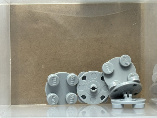 LEGO Parts - Light Bluish Gray Turntable 2 x 2 Plate, Top - No 3679 - QTY 5