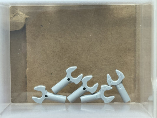 LEGO Parts - Light Bluish Gray Bar 1L Clip Mechanical Claw - No 48729b - QTY 5