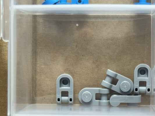 LEGO Parts - Light Bluish Gray Plate, Round 1 x 1 Bar Handle - No 26047 - QTY 5