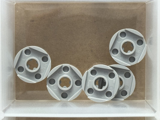 LEGO Parts - Light Bluish Gray Plate, Round 2 x 2 Axle Hole - No 4032 - QTY 5