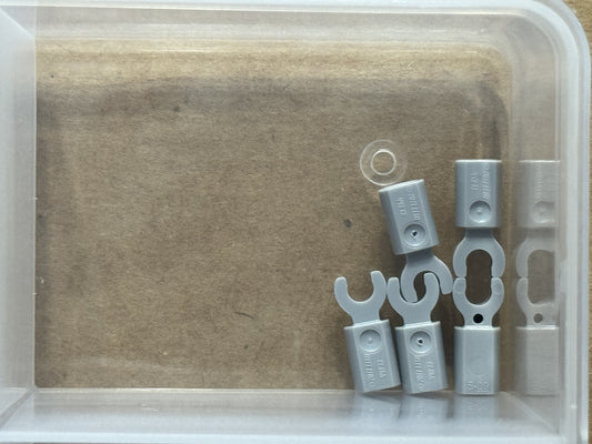 LEGO Parts - Light Bluish Gray Bar Holder with Clip - No 11090 - QTY 5