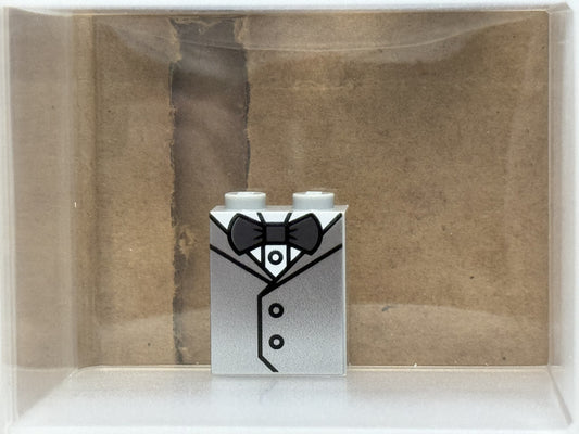 LEGO Parts - Light Bluish Gray 1 x 2 BrickHeadz Groom - No 3245cpb113 - QTY 1
