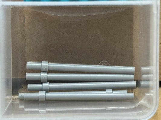 LEGO Parts - Light Bluish Gray Bar 6L with Stop Ring - No 63965 - QTY 5