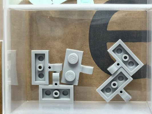 LEGO Parts - Light Bluish Gray Plate 1 x 2 with Clip on Side - No 11476 - QTY 5