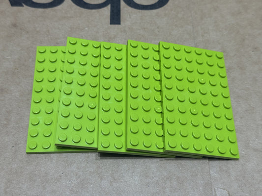 LEGO Parts - Lime Plate 6 x 10 - No 3033 - QTY 5
