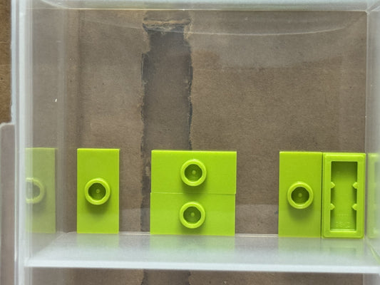 LEGO Parts - Lime Plate 1 x 2 with 1 Stud (Jumper) - No 15573 - QTY 5