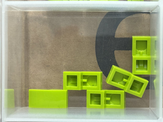 LEGO Parts - Lime Slope, Curved 2 x 1 x 2/3 - No 11477 - QTY 5