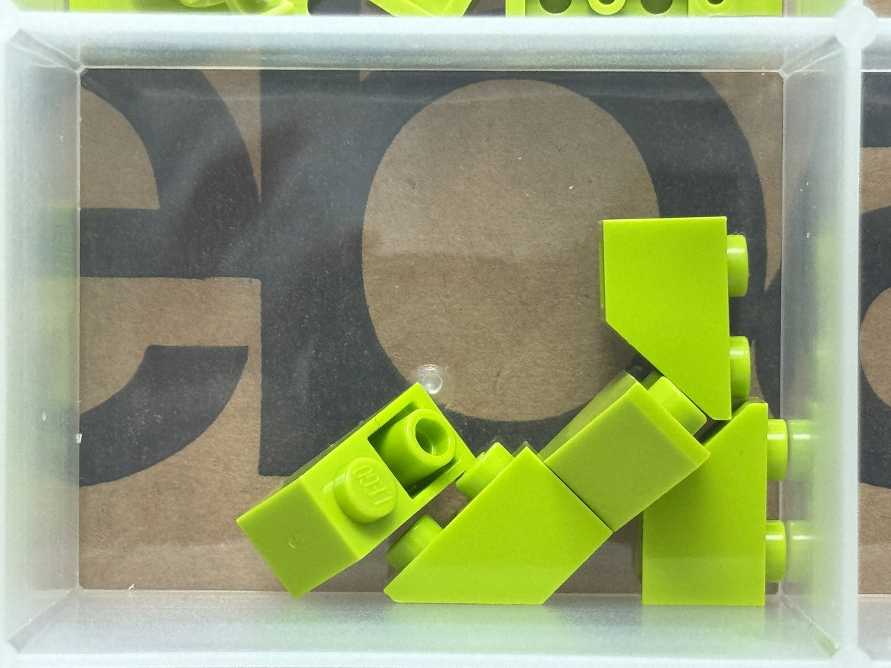 LEGO Parts - Lime Slope, Inverted 45 2 x 1 - No 3665 - QTY 5