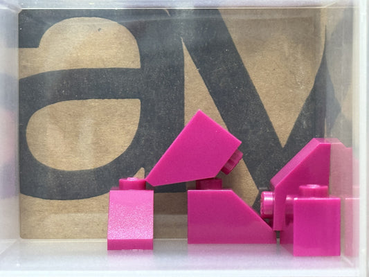 LEGO Parts - Magenta Slope 45 2 x 1 - No 3040 - QTY 5