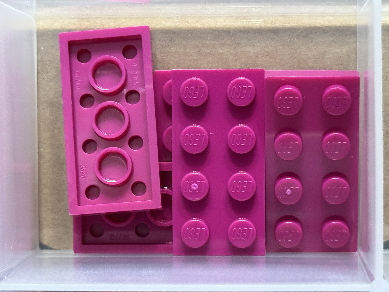 LEGO Parts - Magenta Plate 2 x 4 - No 3020 - QTY 5