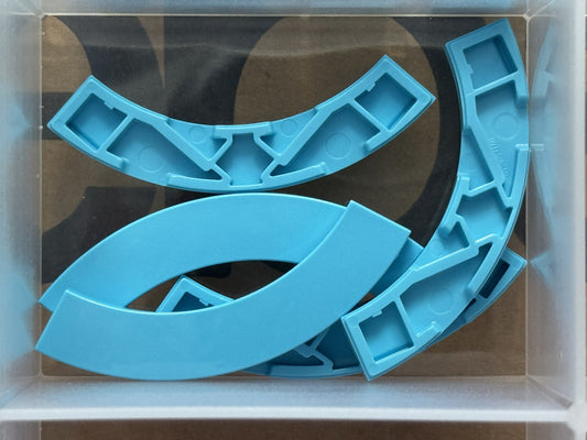 LEGO Parts - Medium Azure Tile, Round Corner 4 x 4 Macaroni - No 27507 - QTY 5