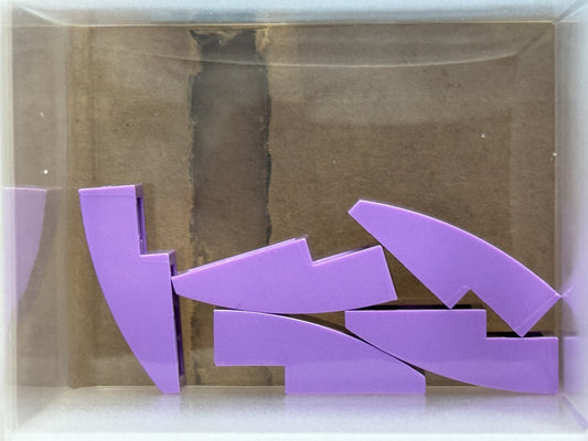 LEGO Parts - Medium Lavender Slope, Curved 3 x 1 - No 50950 - QTY 5