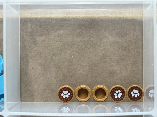 LEGO Parts - Medium Nougat Tile, Round 1 x 1 Animal Paw - No 98138pb055 - QTY 5