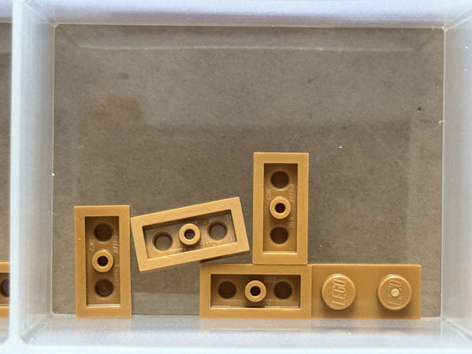 LEGO Parts - Medium Nougat Plate 1 x 2 - No 3023 - QTY 5
