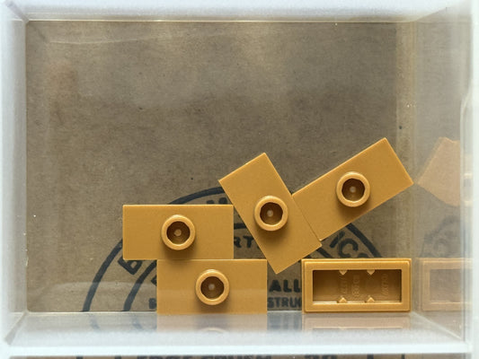 LEGO Parts - Medium Nougat Plate 1 x 2 with 1 Stud (Jumper) - No 15573 - QTY 5
