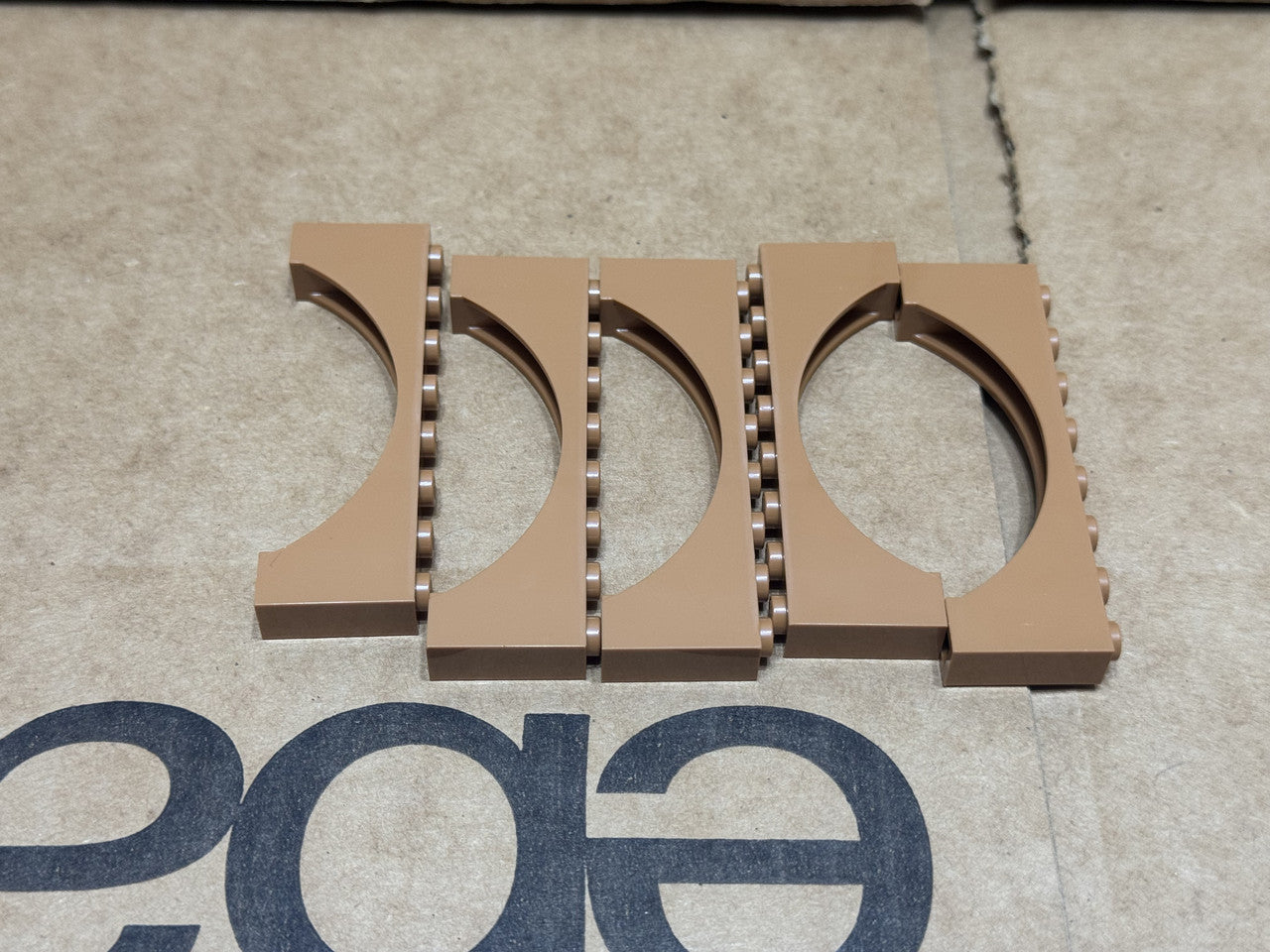 LEGO Parts - Medium Nougat Arch 1 x 8 x 2 Raised - No 16577 - QTY 5