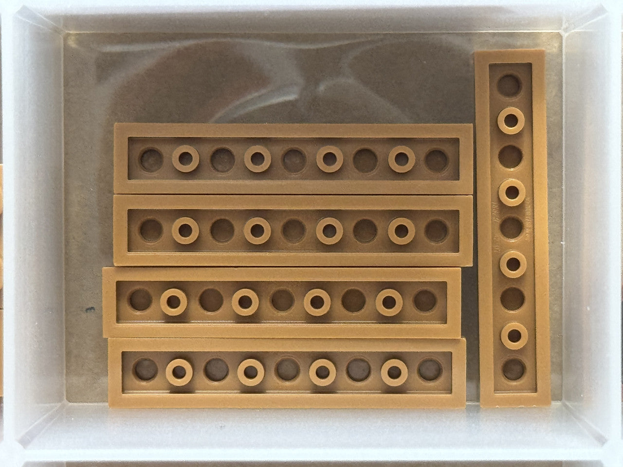 LEGO Parts - Medium Nougat Plate 1 x 5 - No 78329 - QTY 5