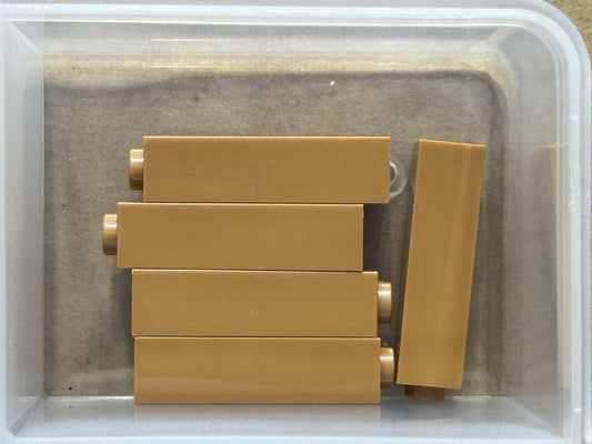 LEGO Parts - Medium Nougat Brick 1 x 1 x 3 - No 14716 - QTY 5