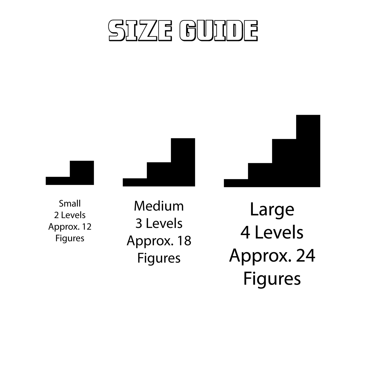 Brick Figure Stand (Minifigure) - 3 Sizes, 30 Colors