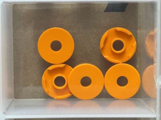 LEGO Parts - Orange Tile, Round 2 x 2 with Hole - No 15535 - QTY 5