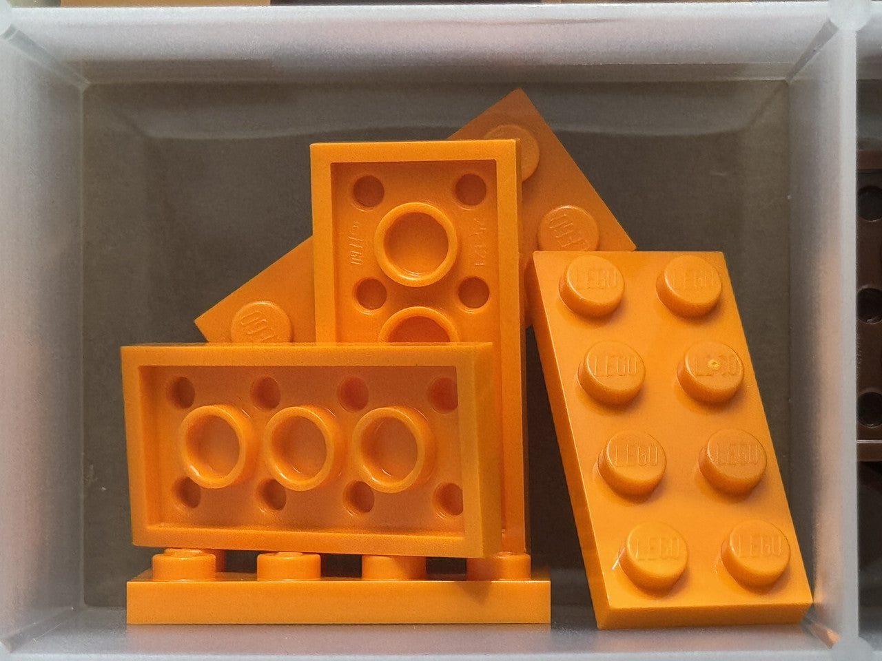 LEGO Parts - Orange Plate 2 x 4 - No 3020 - QTY 5