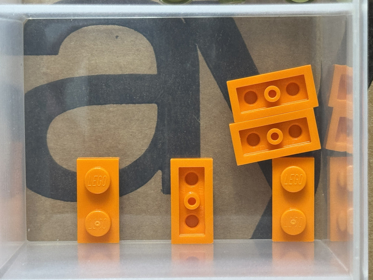 LEGO Parts - Orange Plate 1 x 2 - No 3023 - QTY 5