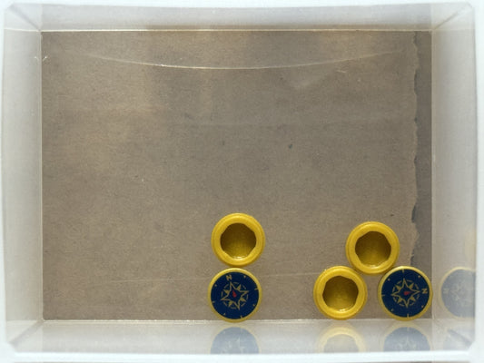 LEGO Parts - Pearl Gold Tile, Round 1 x 1 Compass Rose - No 98138pb045 - QTY 5