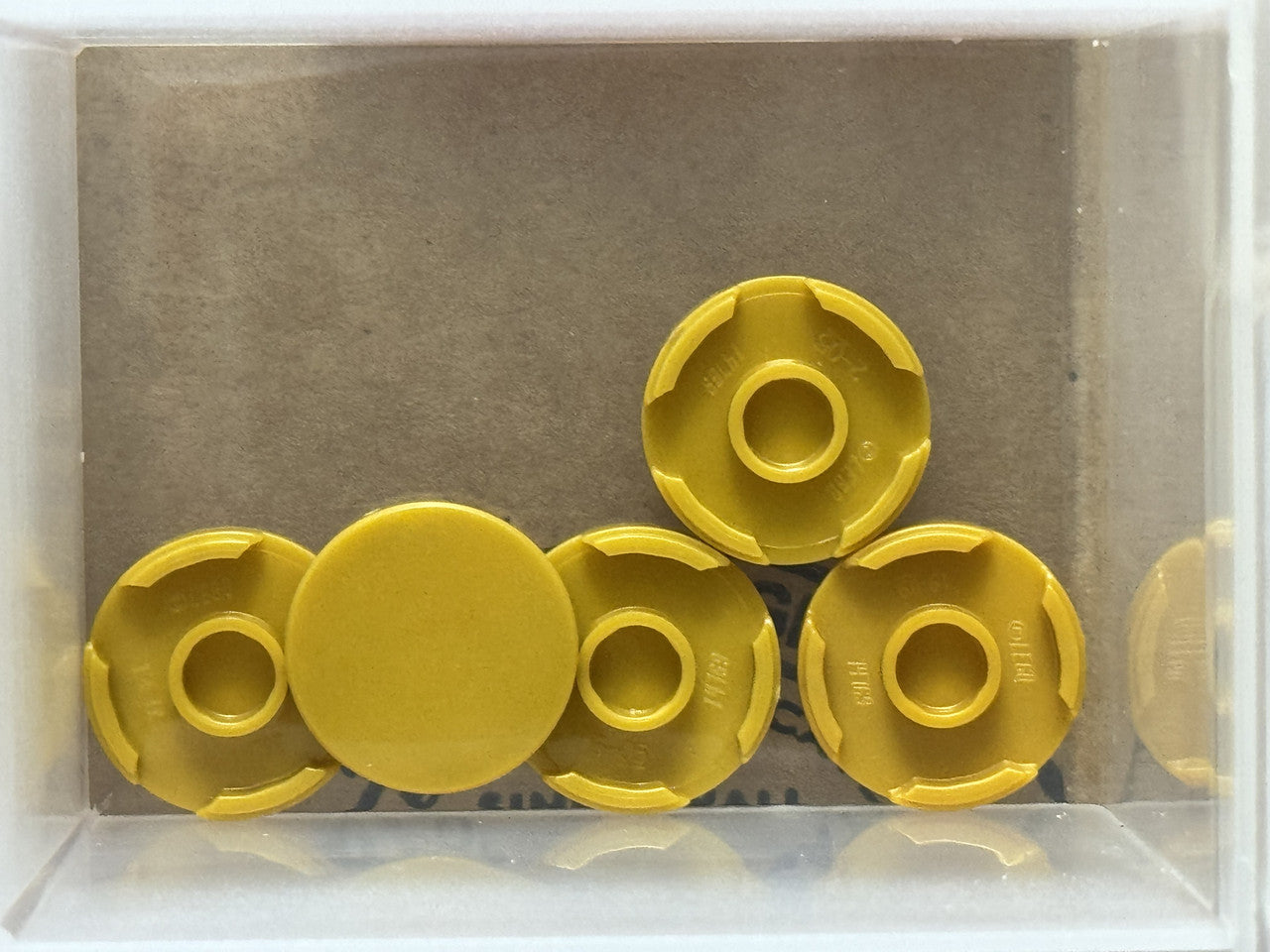 LEGO Parts - Pearl Gold Tile, Round 2 x 2 - No 14769 - QTY 5