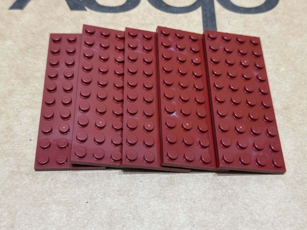 LEGO Parts - Dark Red Plate 4 x 10 - No 3030 - QTY 5
