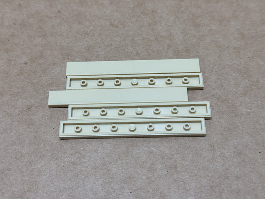 LEGO Parts - Tan Tile 1 x 8 - No 4162 - QTY 5