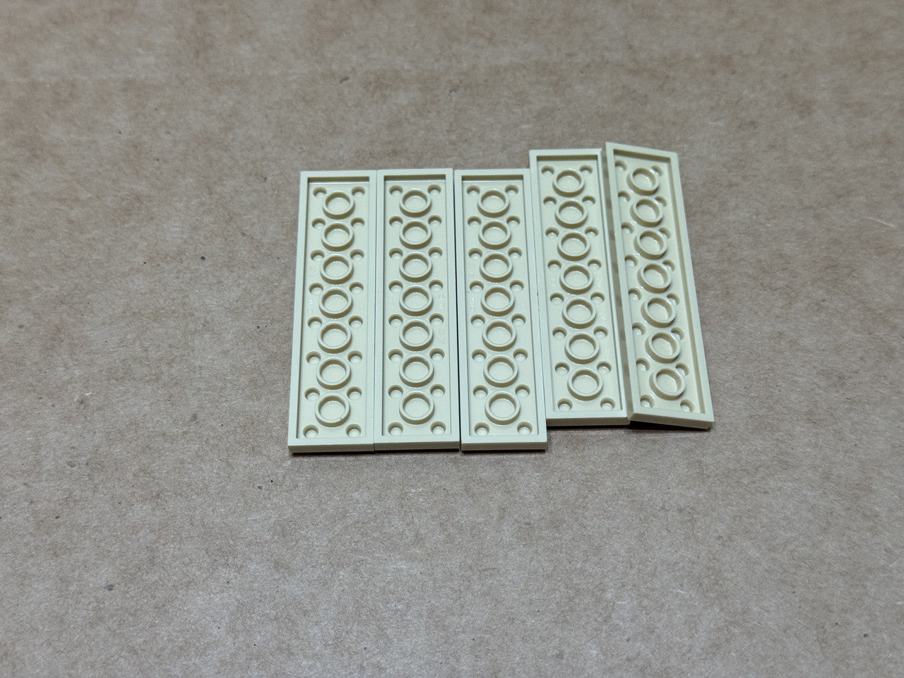 LEGO Parts - Tan Plate 2 x 8 - No 3034 - QTY 5