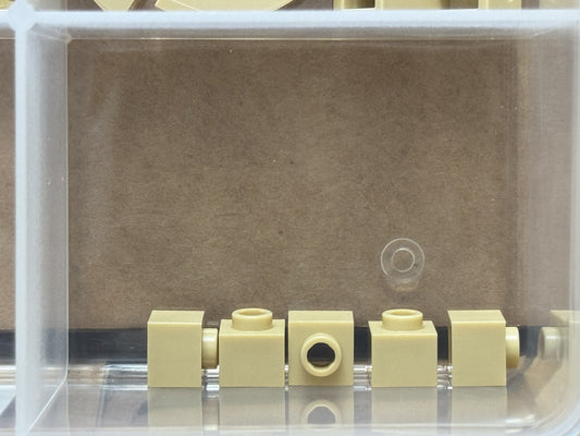 LEGO Parts - Tan Brick, Modified 1 x 1 x 2/3 with Open Stud - No 86996 - QTY 5