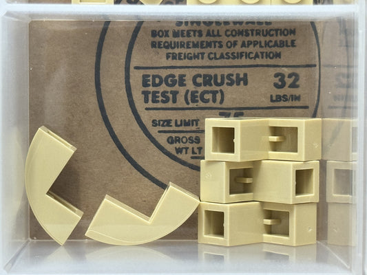 LEGO Parts - Tan Slope, Curved 2 x 1 x 1 2/3 - No 5907 - QTY 5