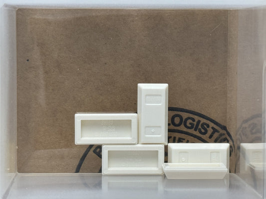 LEGO Parts - White Minifigure, Utensil Ingot 1 x 2 - No 99563 - QTY 5