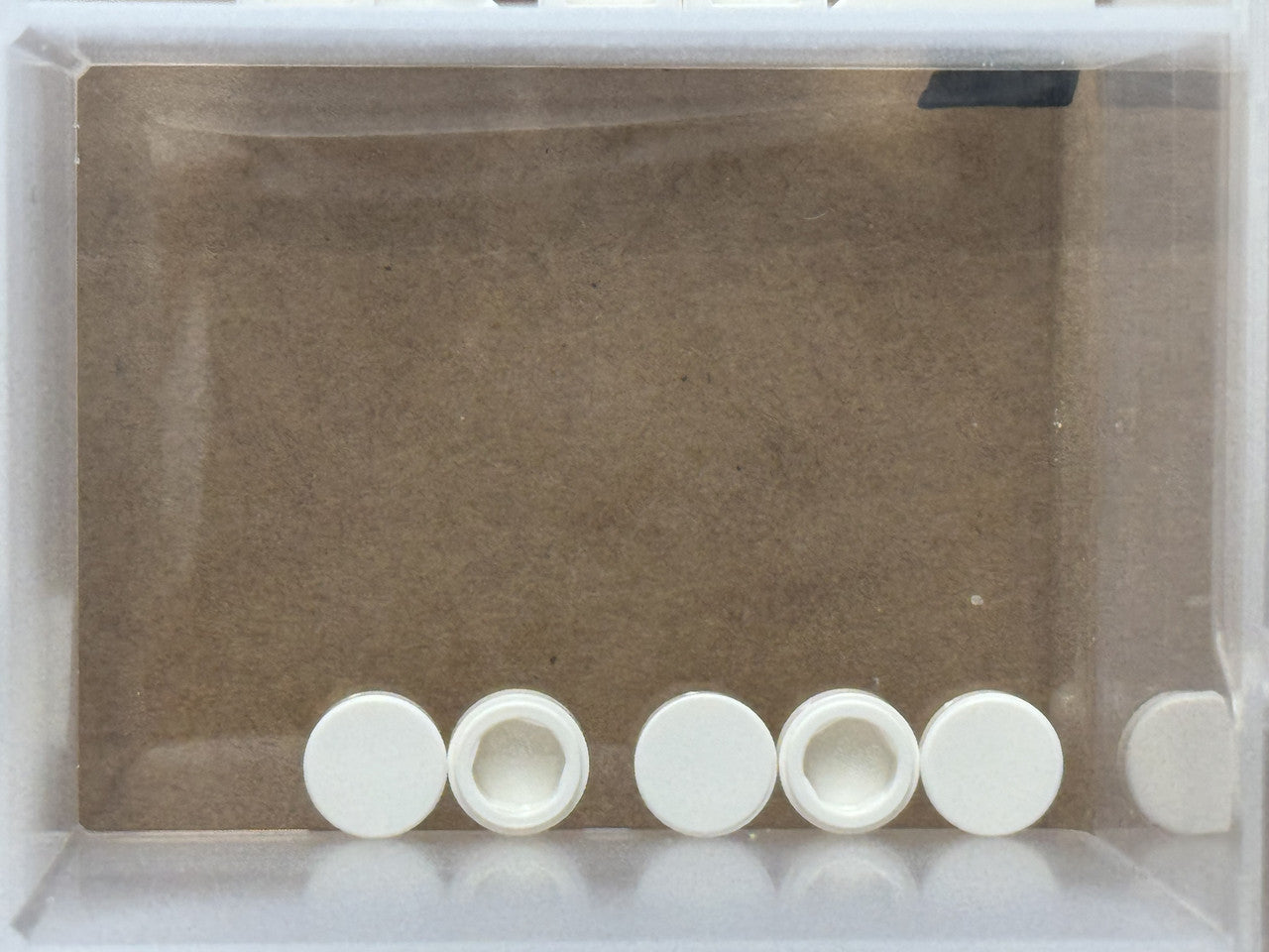 LEGO Parts - White Tile, Round 1 x 1 - No 98138 - QTY 5