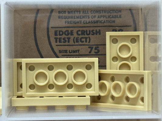 LEGO Parts - Tan Plate 2 x 4 - No 3020 - QTY 5