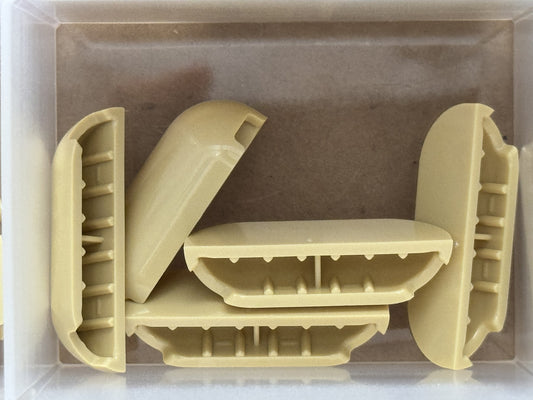 LEGO Parts - Tan Slope, Curved 1 x 4 with Rounded Ends - No 4045 - QTY 5
