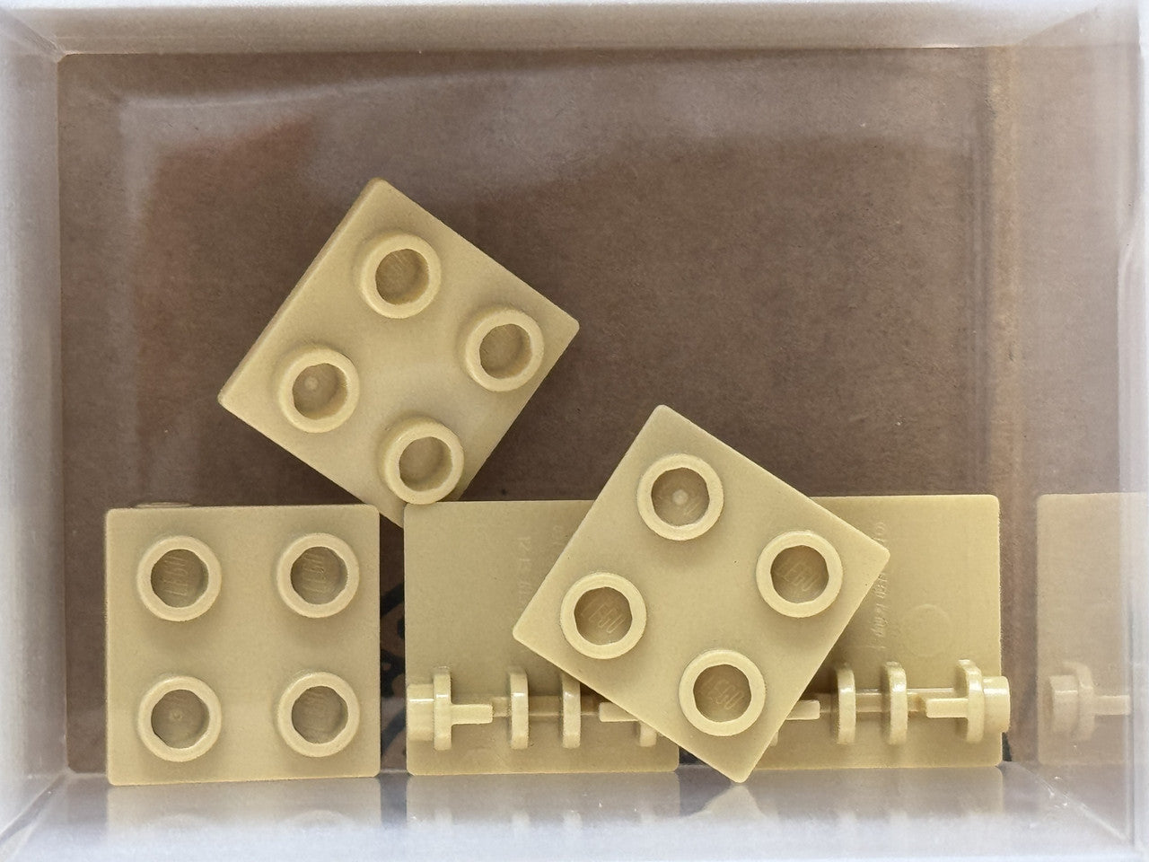 LEGO Parts - Tan Hinge Brick 2 x 2 Top Plate - No 6134 - QTY 5