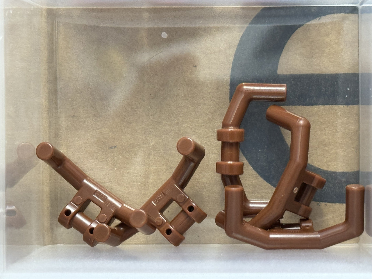 LEGO Parts - Reddish Brown Minifigure Handlebars Angular - No 98397 - QTY 5