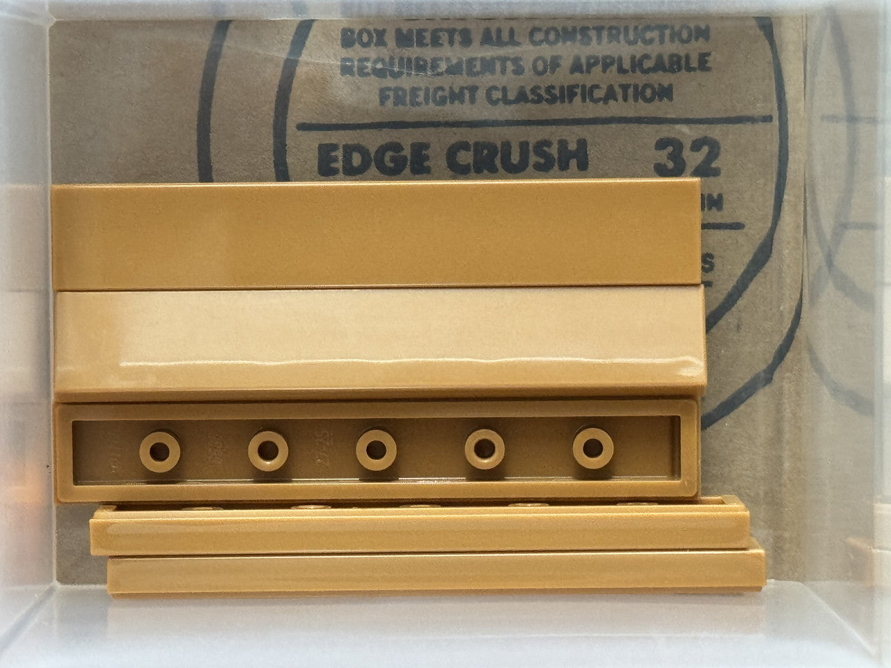 LEGO Parts - Medium Nougat Tile 1 x 6 - No 6636 - QTY 5