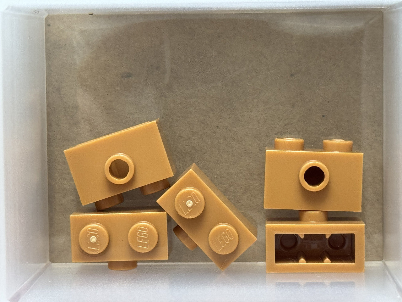 LEGO Parts - Medium Nougat Brick 1 x 2 with Stud on Side - No 86876 - QTY 5