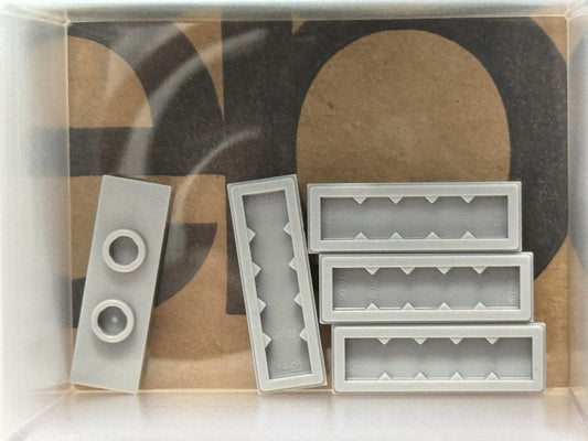 LEGO Parts - Light Bluish Gray Plate 1 x 3 2 Studs (Jumper) - No 34103 - QTY 5
