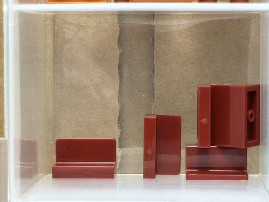 LEGO Parts - Dark Red Panel 1 x 2 x 1 with Rounded Corners - No 4865b - QTY 5