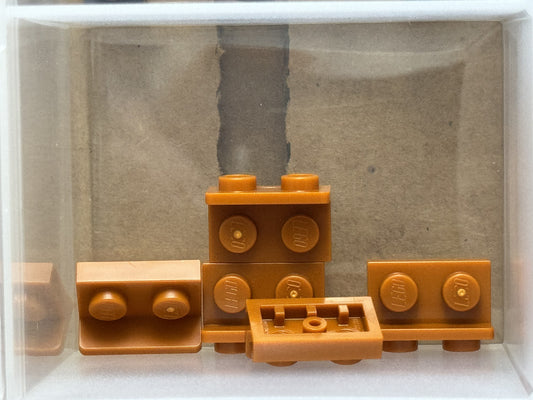 LEGO Parts - Dark Orange Bracket 1 x 2 - 1 x 2 Inverted - No 99780 - QTY 5